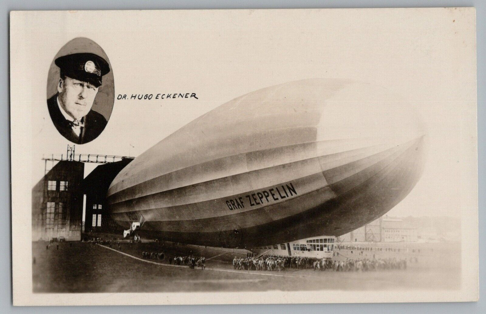 Graf Zeppelin Dr. Hugo Eckener Real Photo Postcard RPPC 1930s