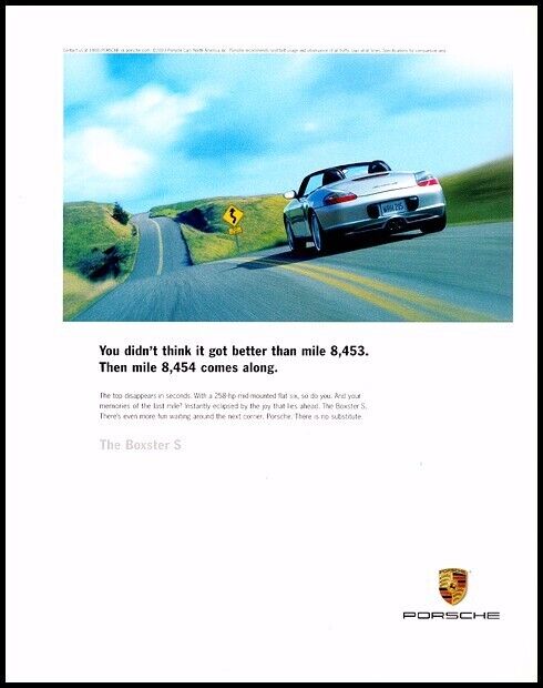 2003 2004 Porsche Boxster S  Original Advertisement Car Print Ad J705A