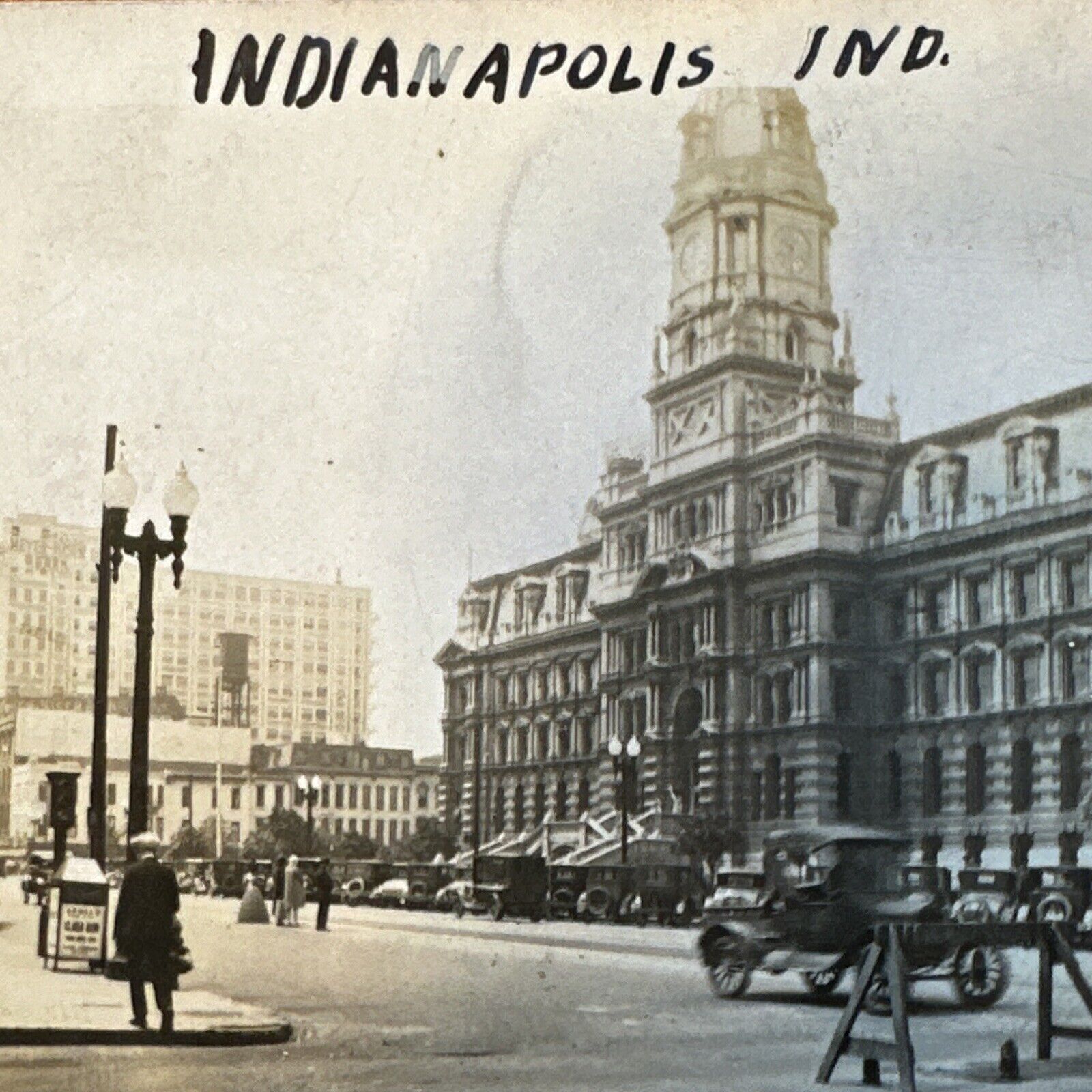 VINTAGE PHOTO Indianapolis Indiana Street Scene 1920S Original