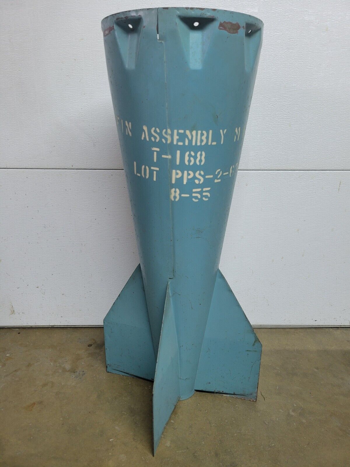 Original Vintage U.S. Military M-124 Practice Bomb Fin Assembly Cold War Era 