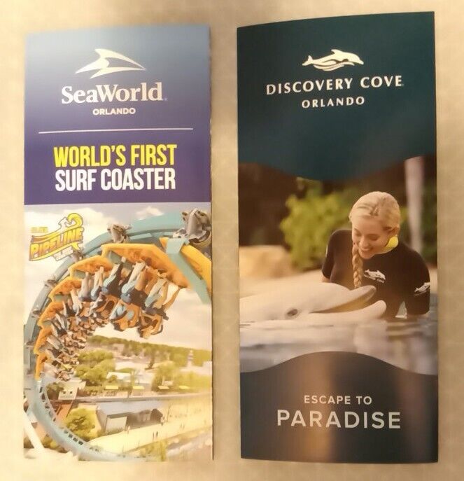 NEW 2024 SeaWorld Orlando + Discovery Cove + Aquatica Orlando Brochure Guide