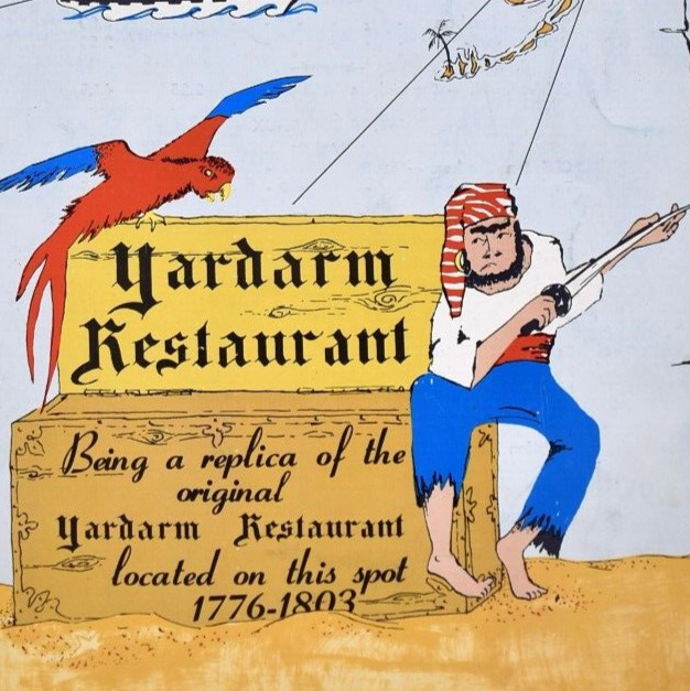 Vintage 1950s The Yardarm Restaurant Menu Hillsboro Inlet Pompano Beach Florida