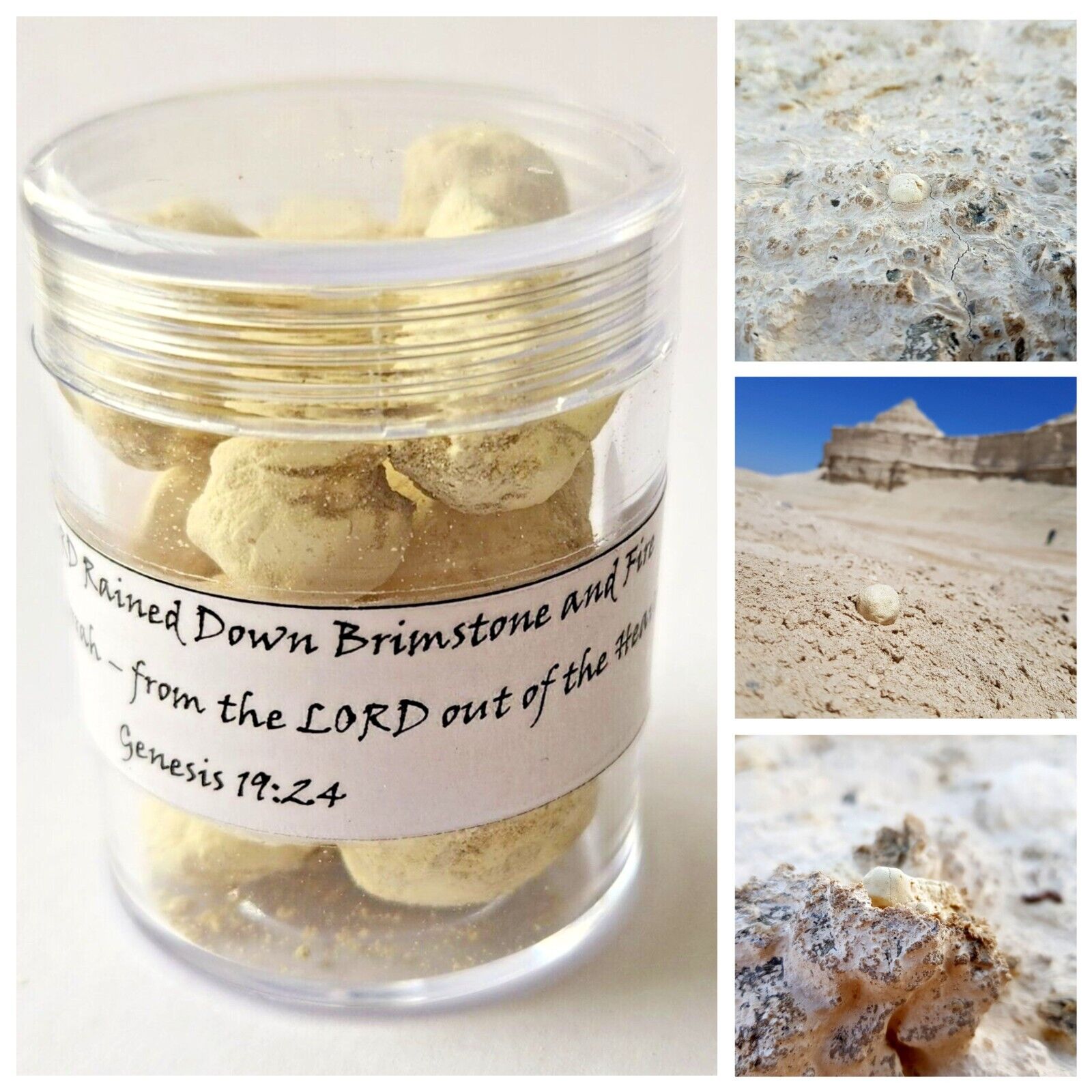 12 pcs Authentic Brimstone Sulfur Chunks • Sodom & Gomorrah • Dead Sea • Israel
