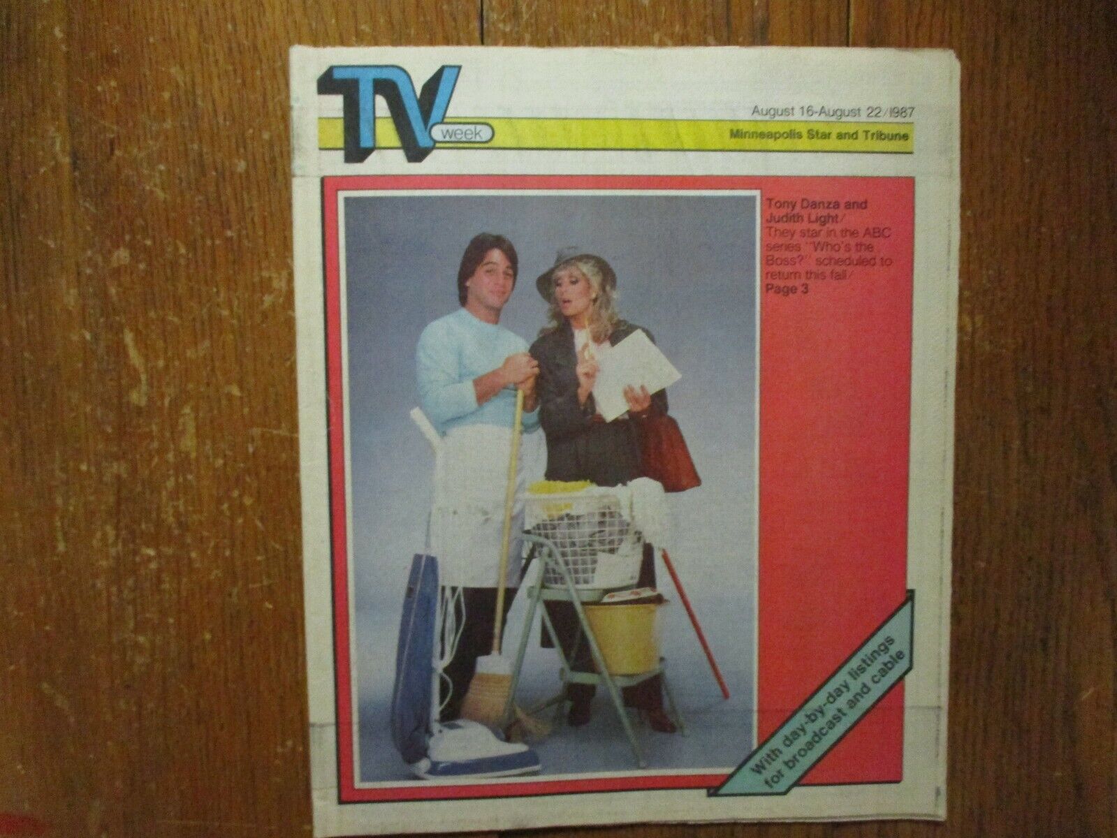 Aug-1987 Minneapolis Tribune TV Week Mag(WHO'S THE BOSS?/TONY DANZA/JUDITH LIGHT