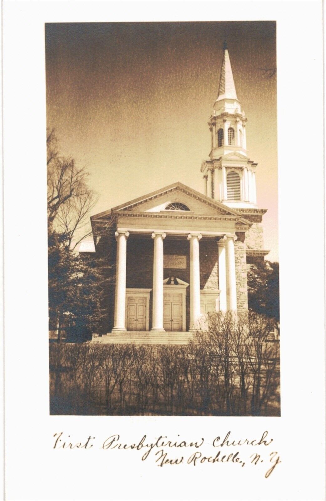 New Rochelle First Presbyterian Church RPPC 1930 Unused NY 