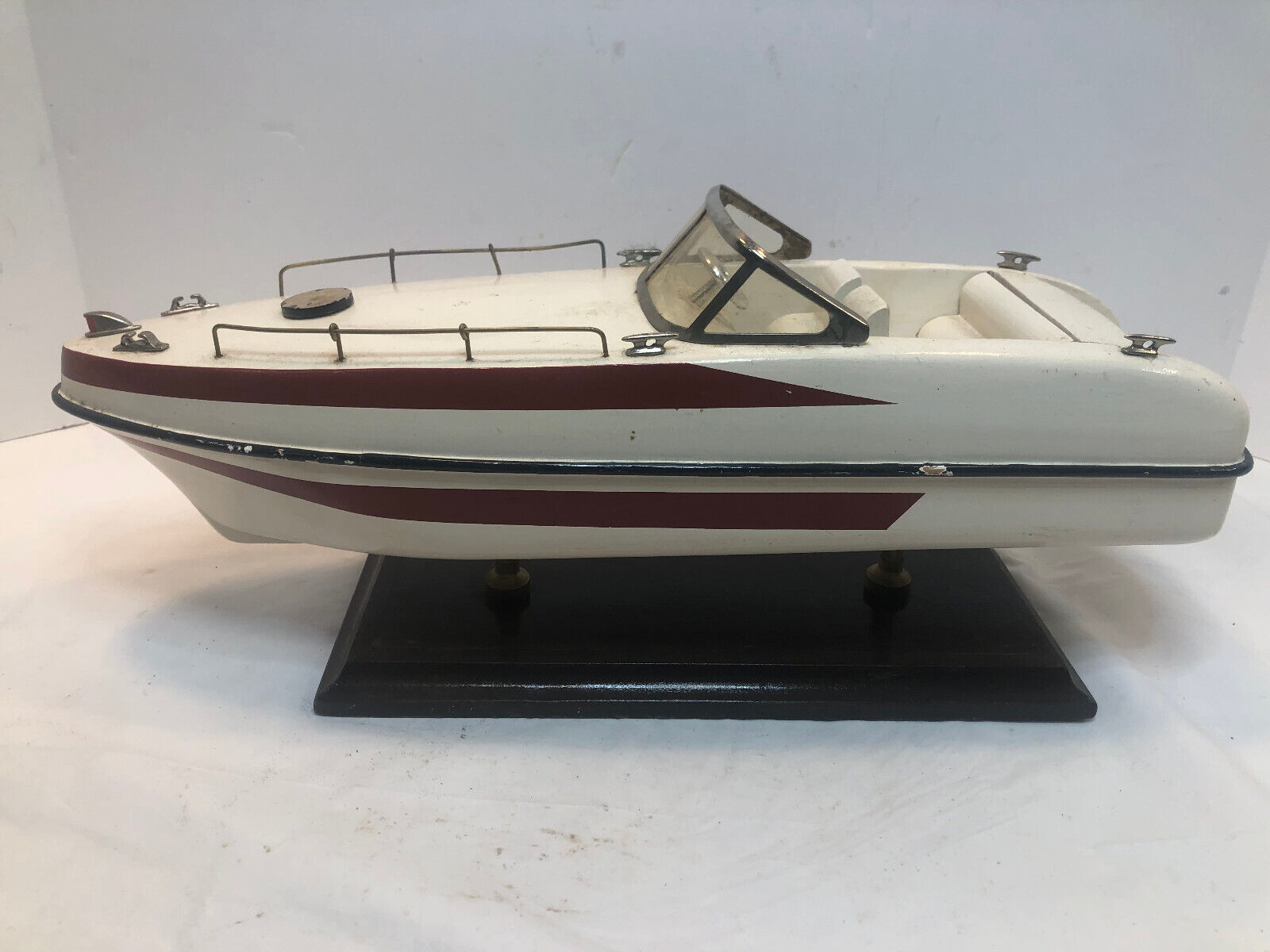 Vintage Model Speed Boat - Wooden 16”1950s 1960’s Nautical Decor