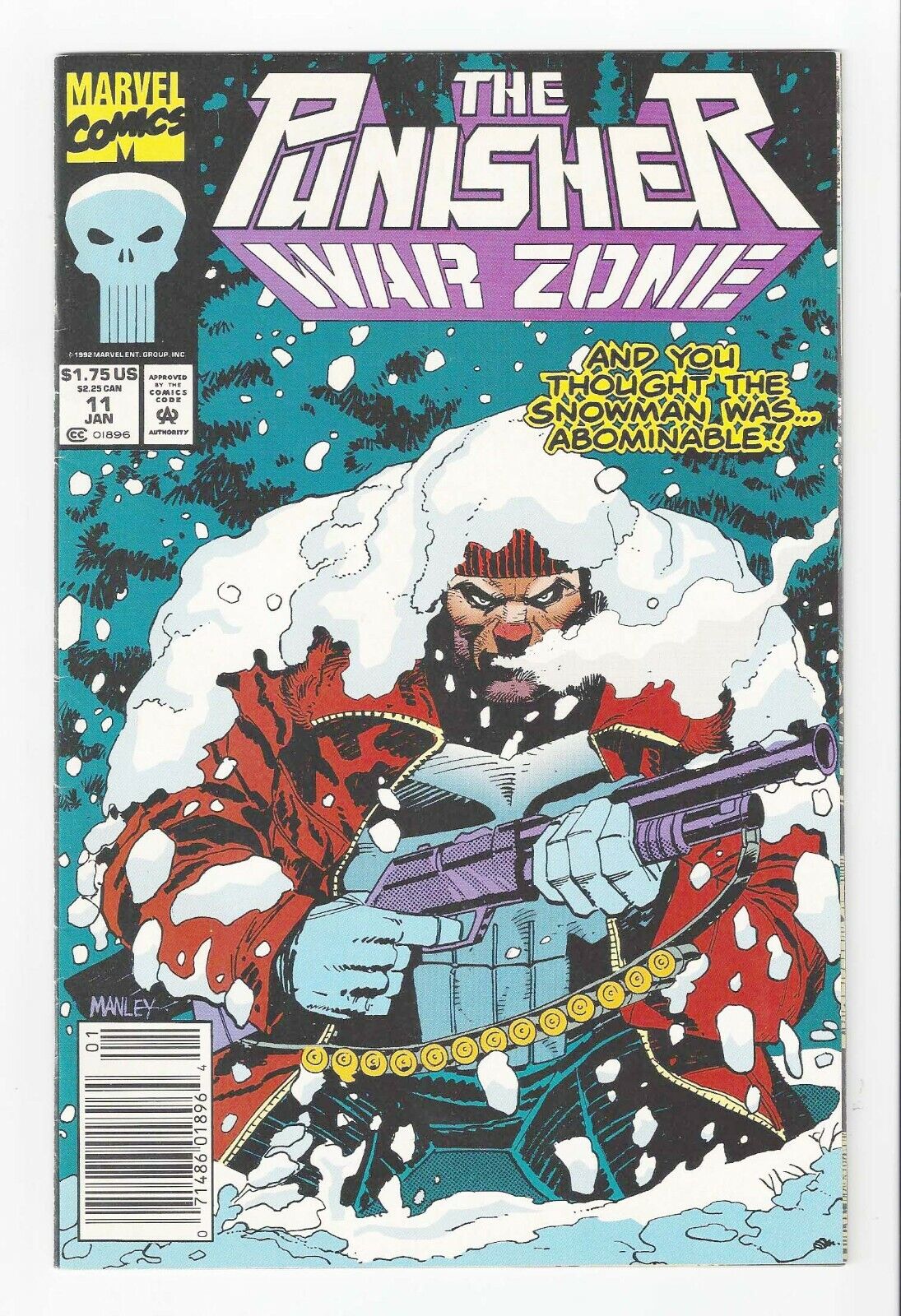 PUNISHER WAR ZONE 1992 JAN 11th MARVEL COMICS NEWS STAND NEAR MINT COMIC BOOK 