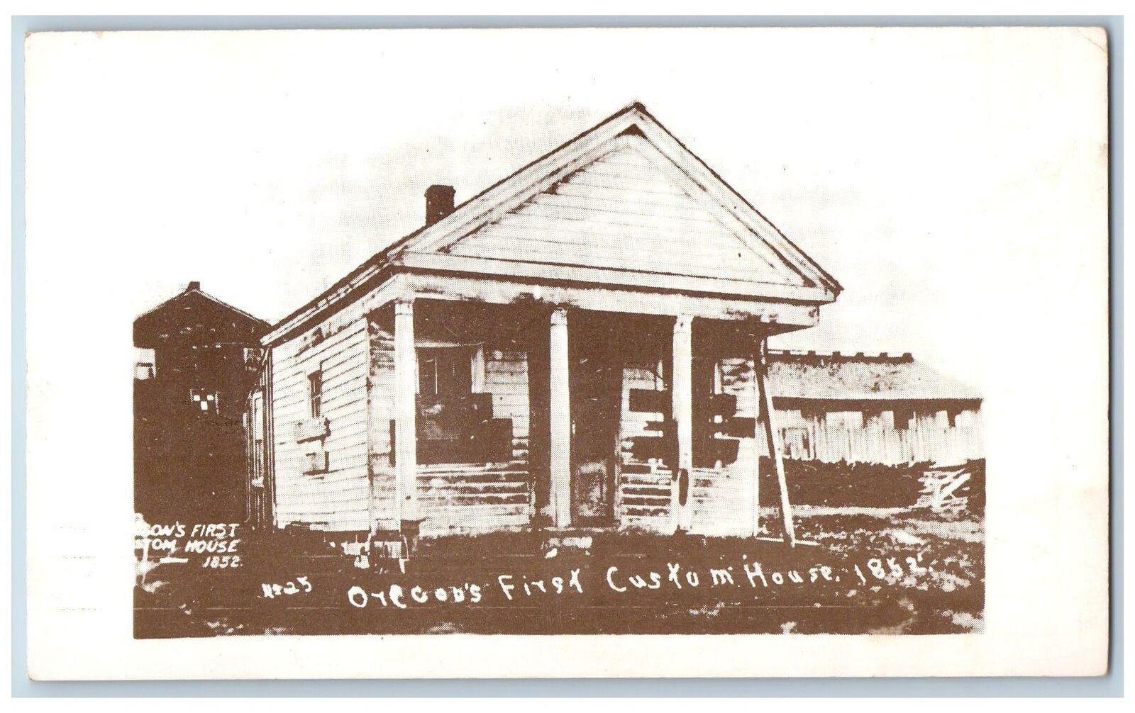 Oregon OR Postcard Oregon's First Custom House Exterior Scene c1905's Antique