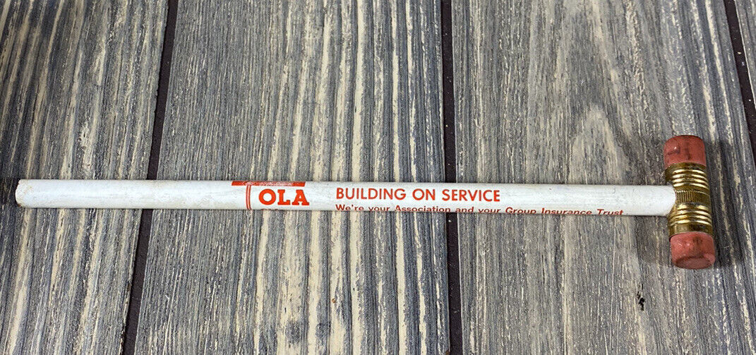 Vintage Tola Building on Service Ohio Lumbermans Unsharpened Pencil W T Eraser