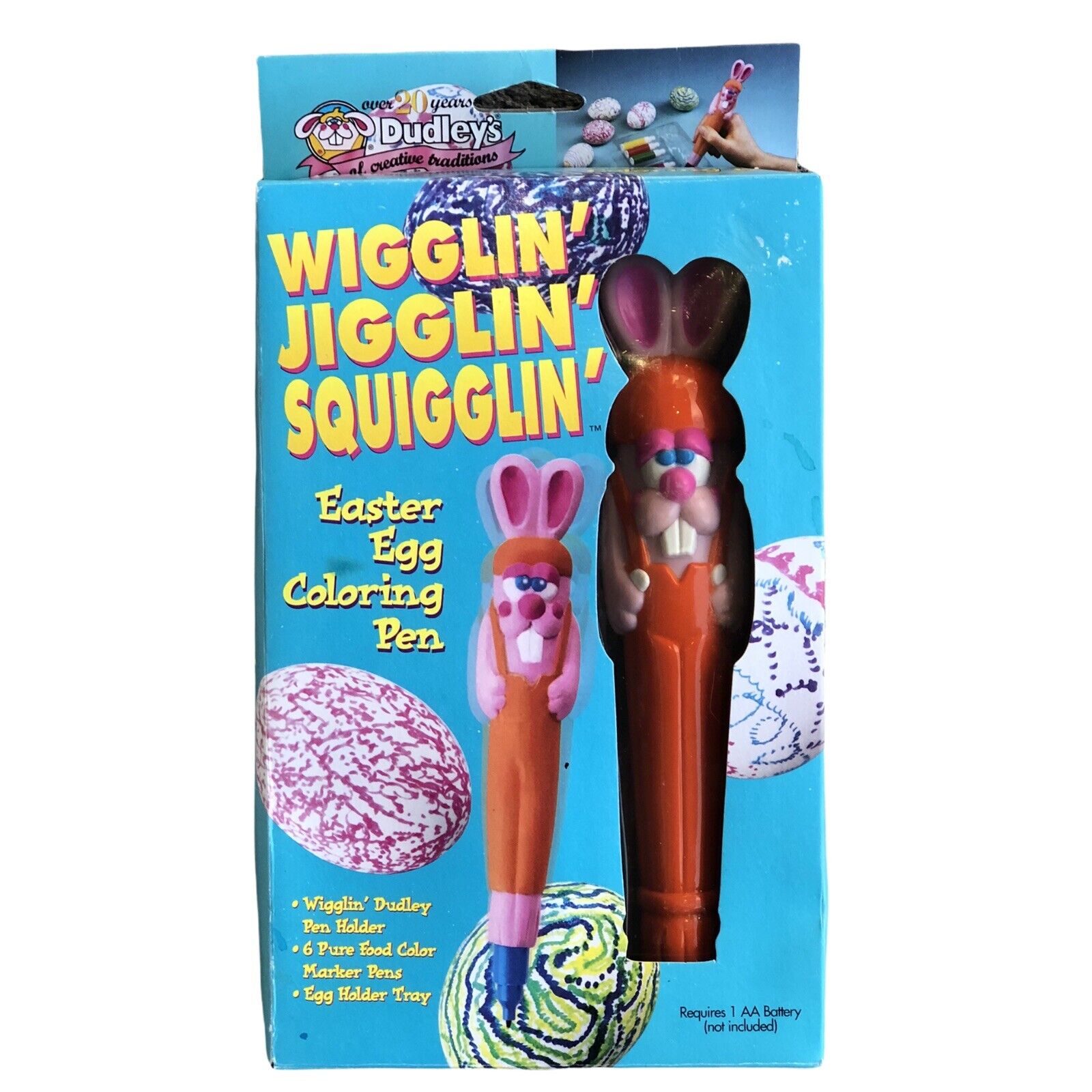 Dudley’s Easter Egg Wigglin Jigglin Squigglin Coloring Pen 1997 Vintage NIB