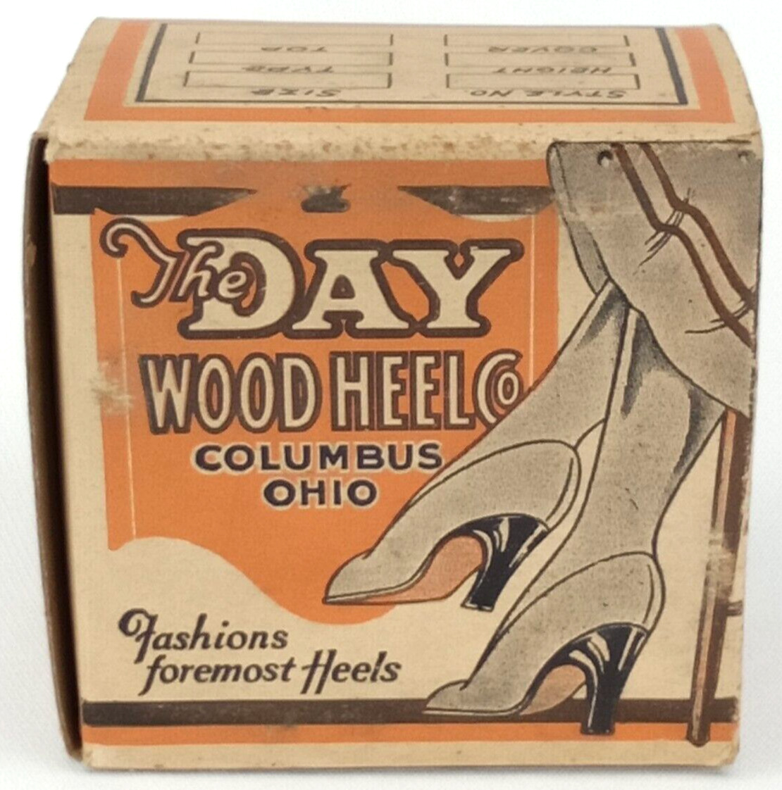 The Day Wood Heel Co Columbus Ohio 1940s Mid Century Old Stock Rare