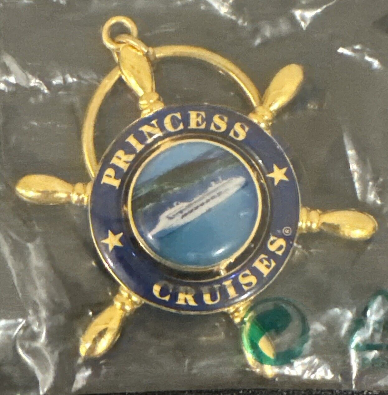 Vintage 💛 Regal Princess Cruises Collector Souvenir Helm Keychain Keyring🚢 NOS