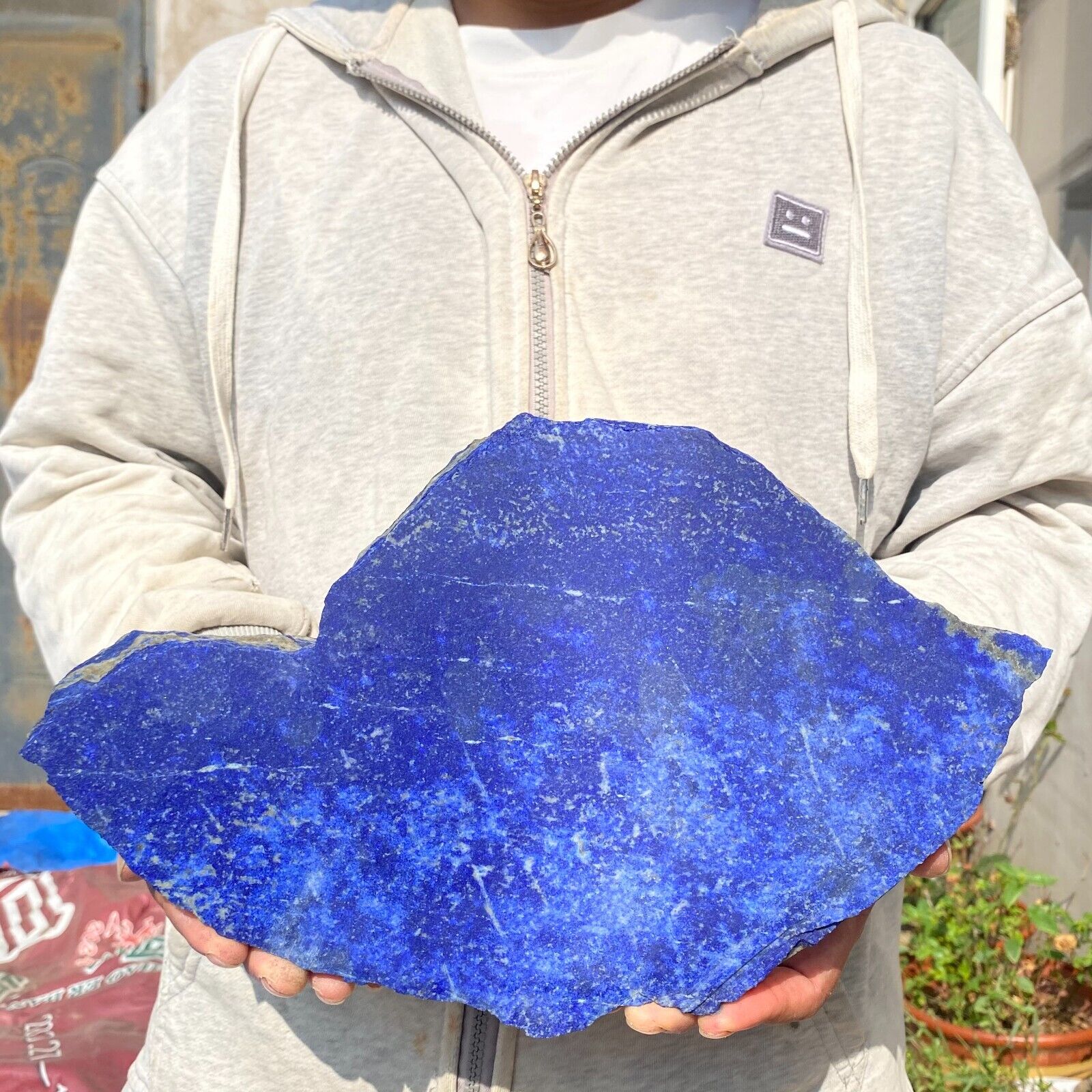 9.4lb Large Lapis Lazuli Dark Blue Crystal Rough Mineral Specimen From Afgh