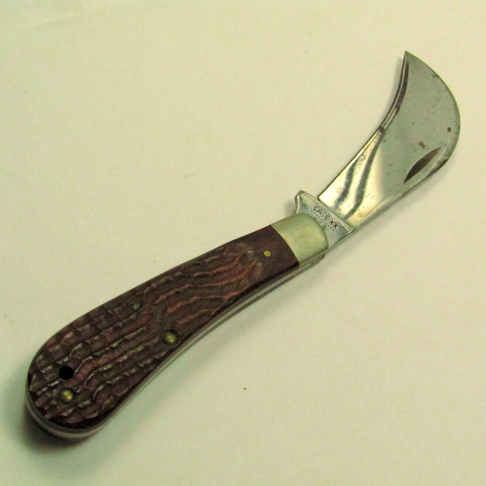 Vintage Case Double XX Hawkbill Pruner Brown Pocket Knife 61011 (1980)