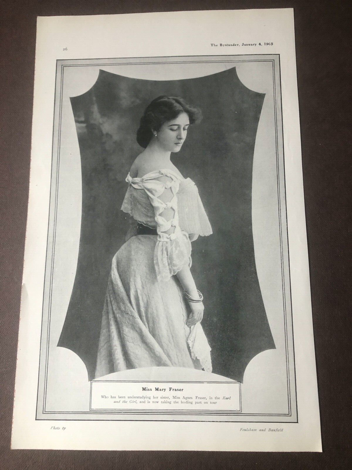 1905 bystander print - miss mary fraser