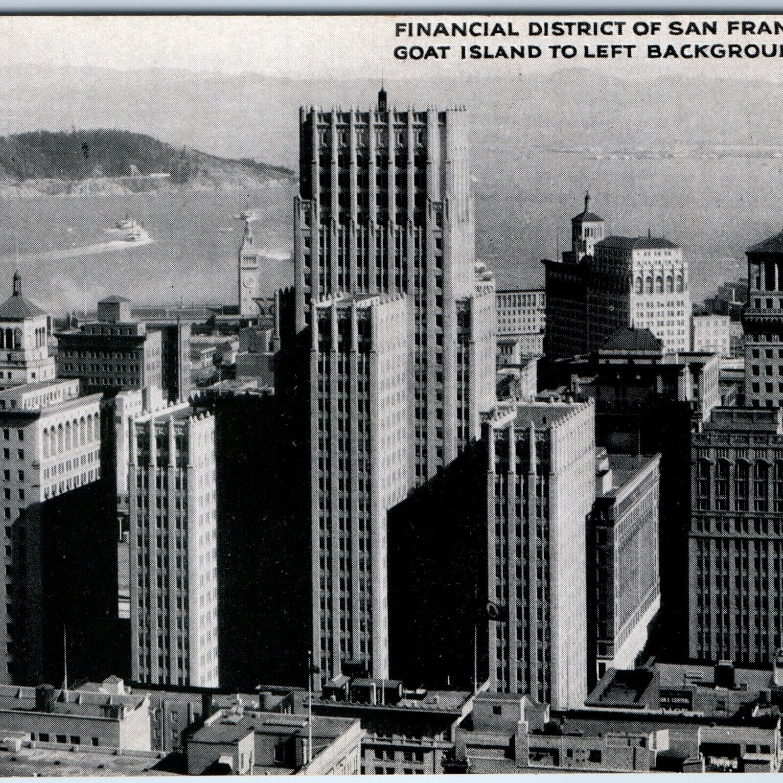 c1920s San Francisco, CA Financial Business District Downtown Litho Photo A164