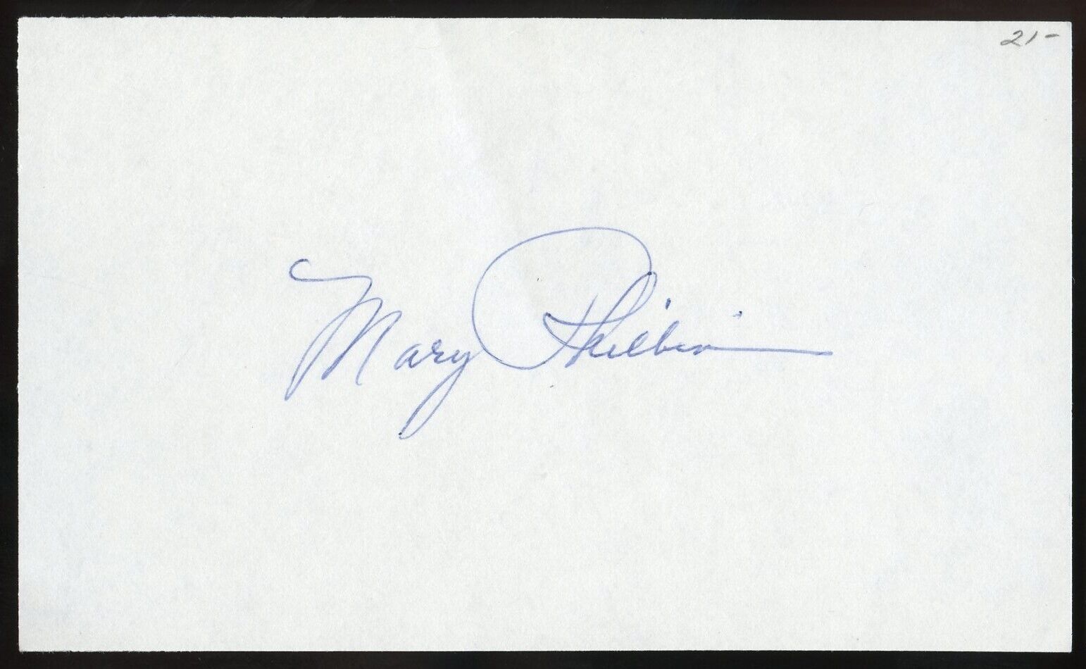 Mary Philbin d1993 signed autograph 3x5 Cut American Actress Silent Film Era