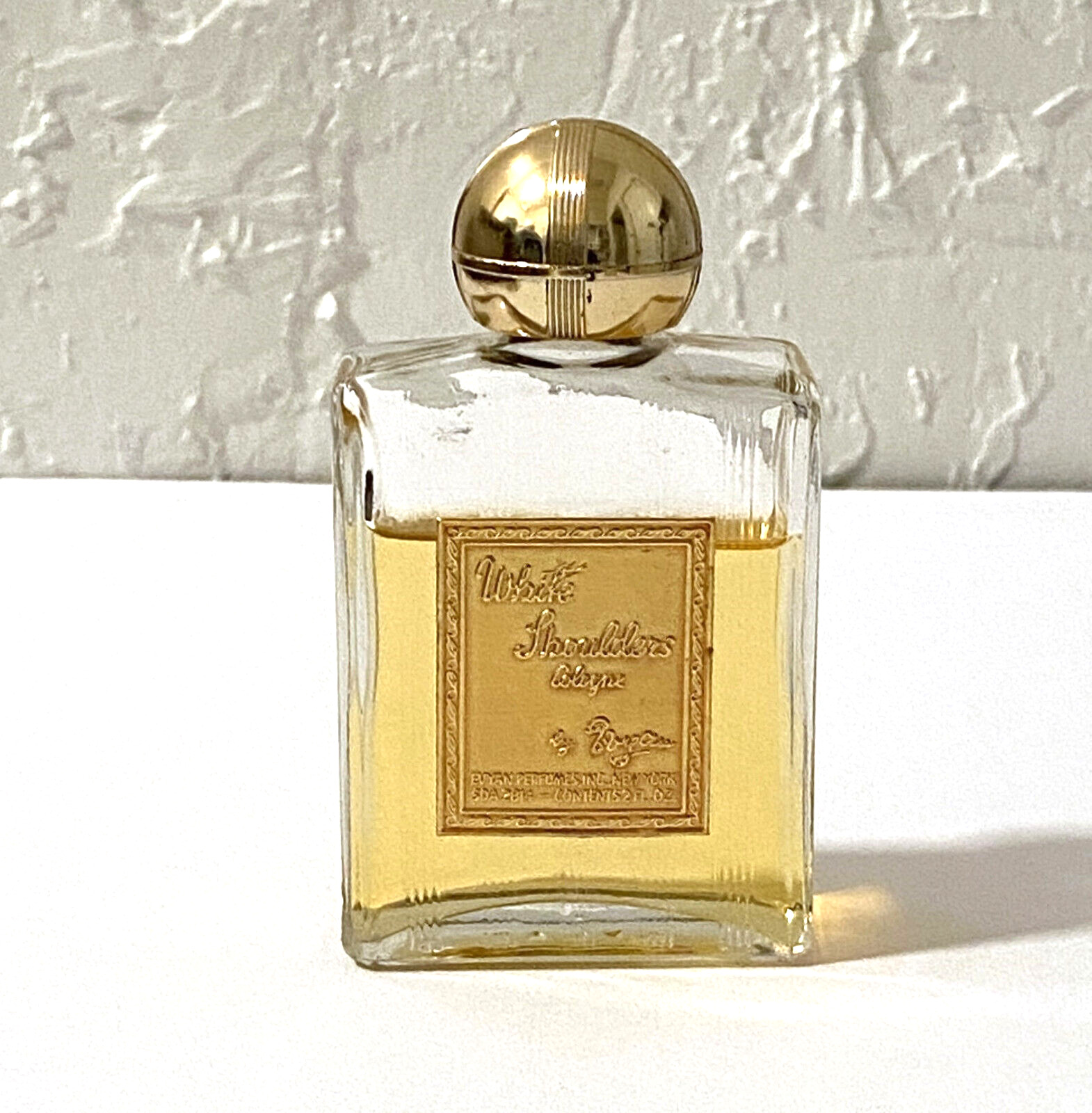 Vintage White Shoulders Perfume Splash 2 oz. Bottle Evyan
