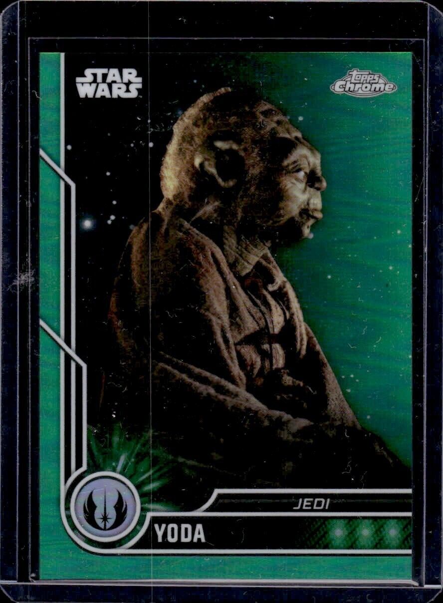 Yoda 2023 Topps Chrome Star Wars Green Refractor /99