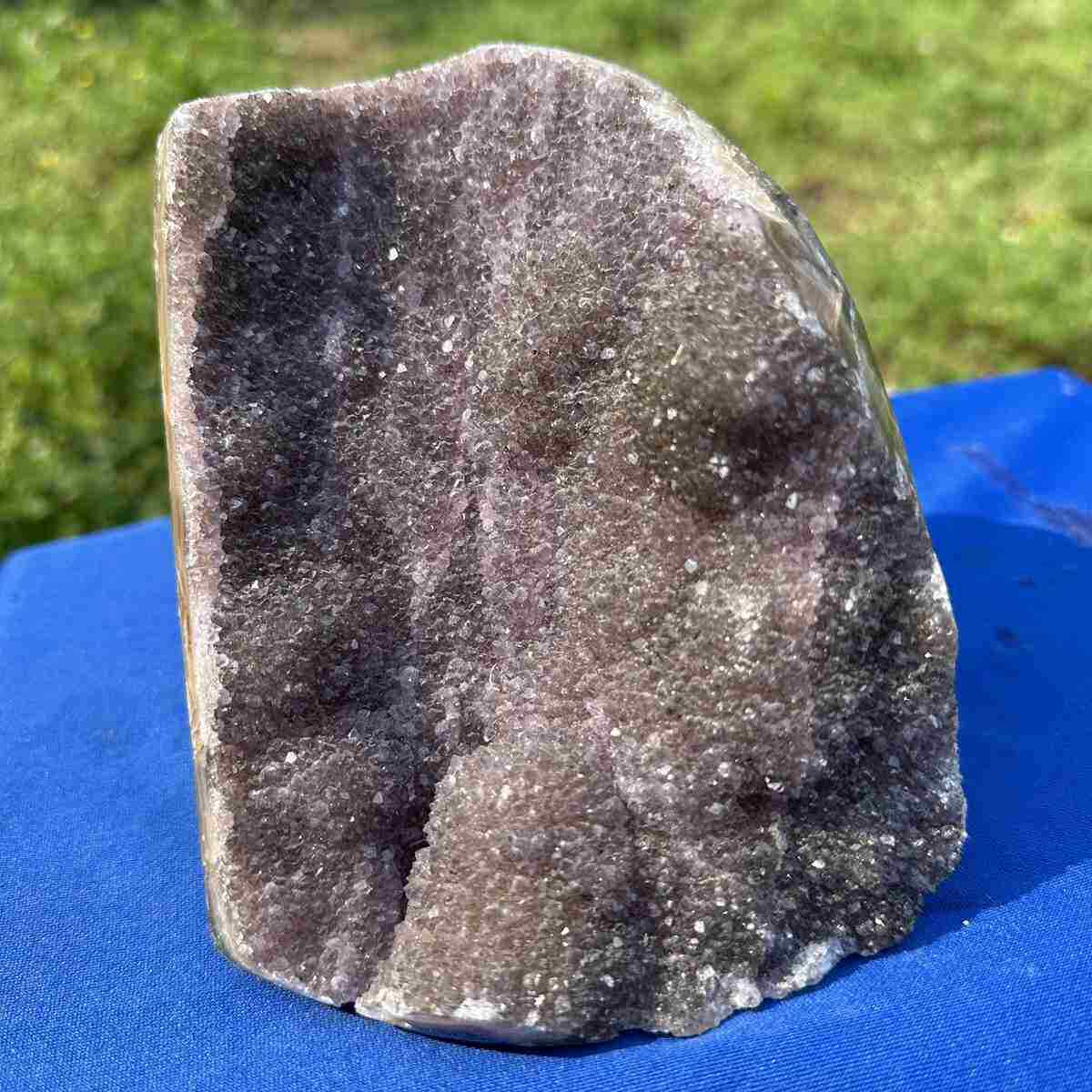 1905g Natural Amethyst Geode Quartz Energy Crystal Mineral Specimen Reiki Decor 