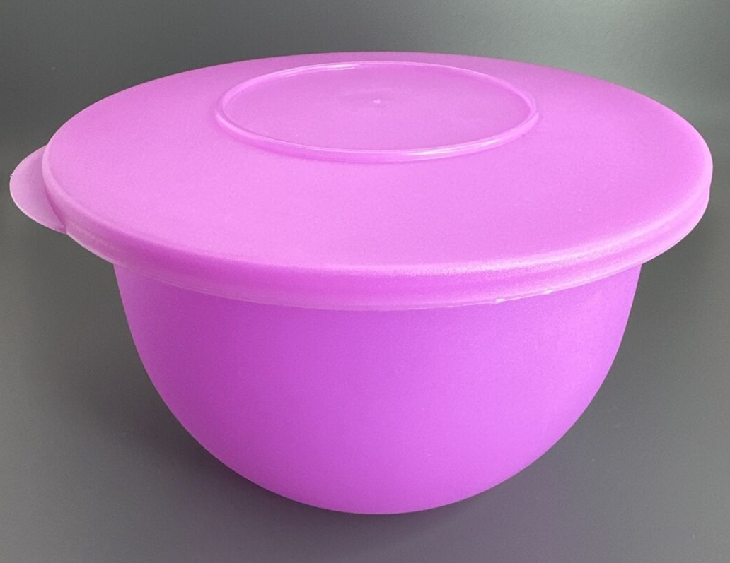 Tupperware Impressions Mixing Storage Bowl #3095 Purple 1.3L VTG IMPERFECT NOS