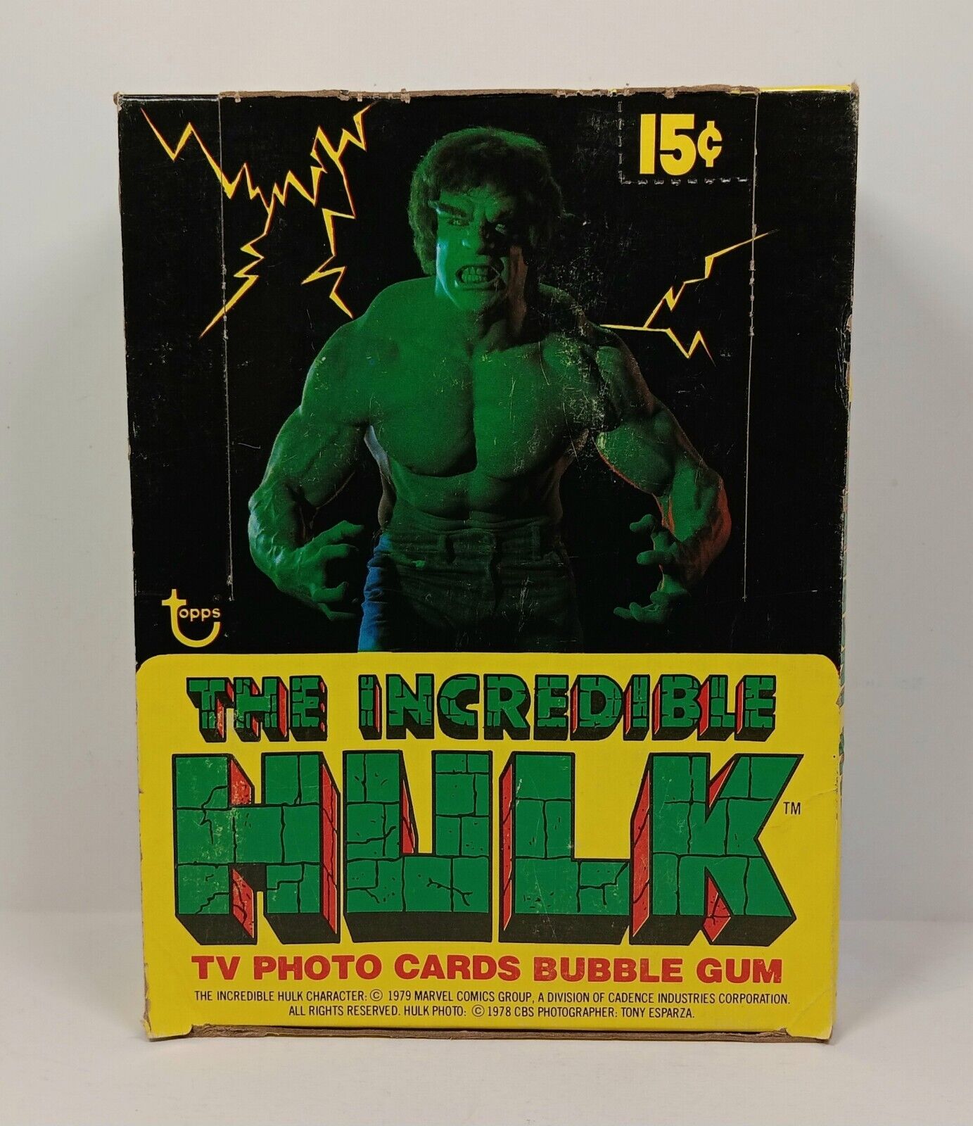 THE INCREDIBLE HULK Topps 1979 RARE Full Trading Card Box 36 Unopened Wax Packs
