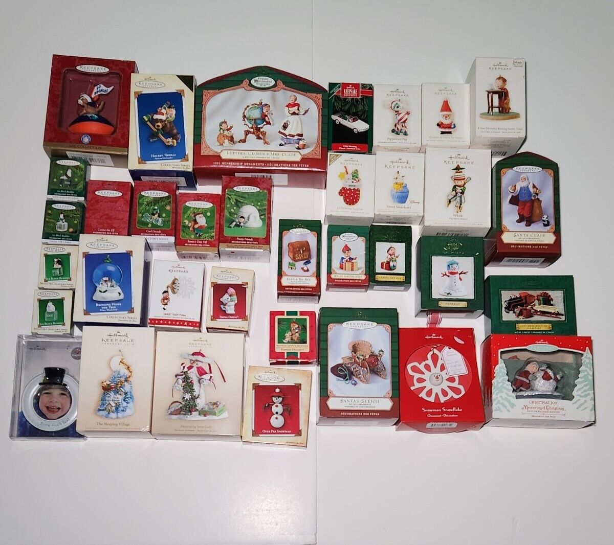 Lot of 35 Hallmark Keepsake Christmas Ornament With Boxes, Brand New 