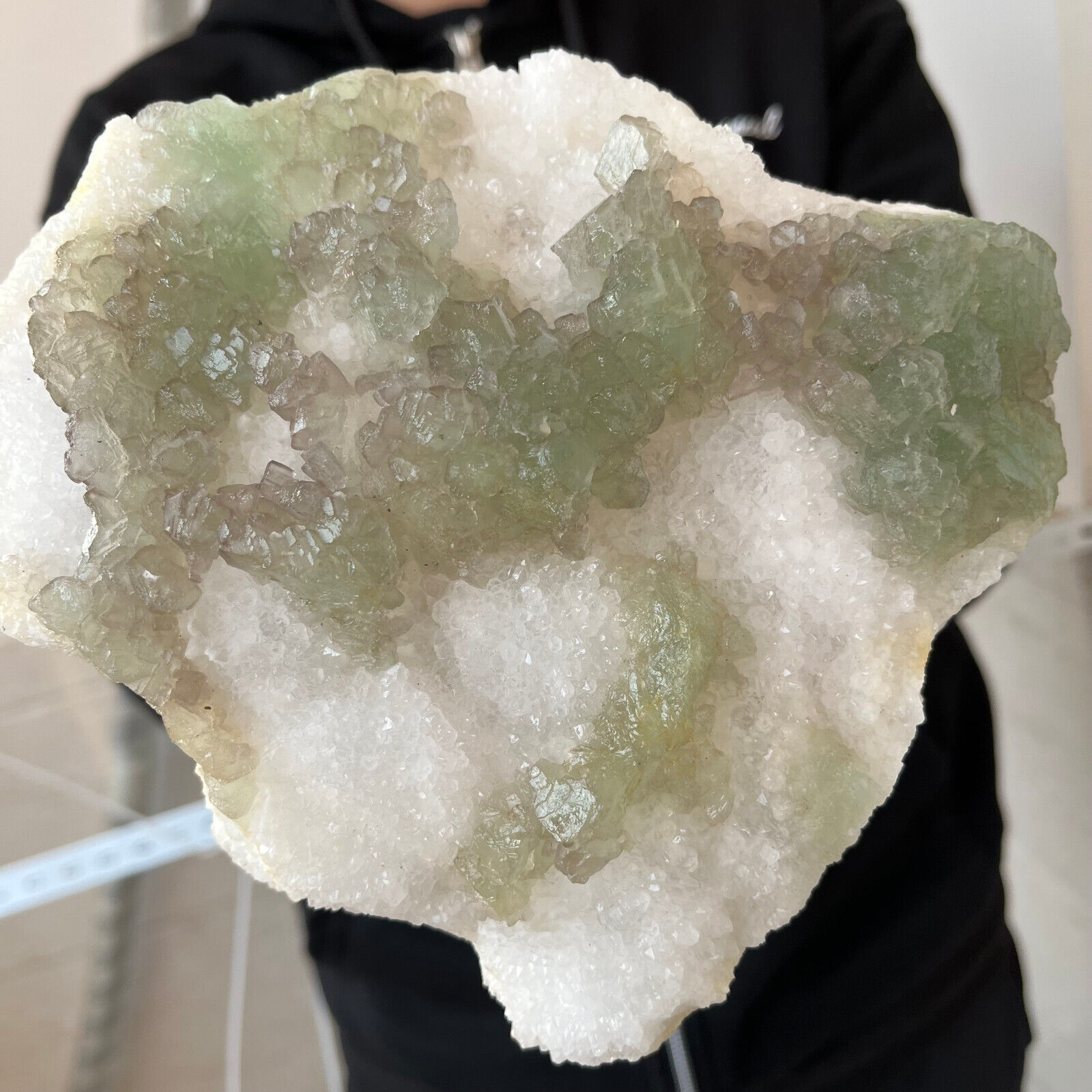 3.9LB Rare Transparent green Cube Fluorite Mineral Crystal Specimen/China