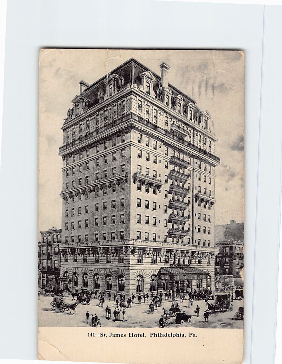 Postcard St. James Hotel Philadelphia Pennsylvania USA