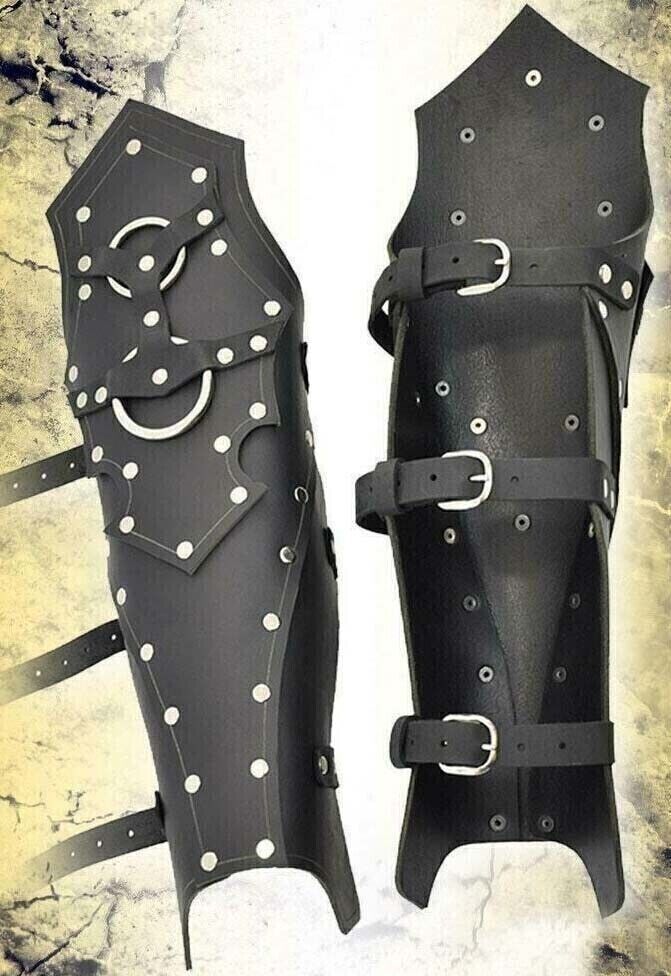 DGH Necromancer Greaves  Leather Armor for LARP and Cosplay .