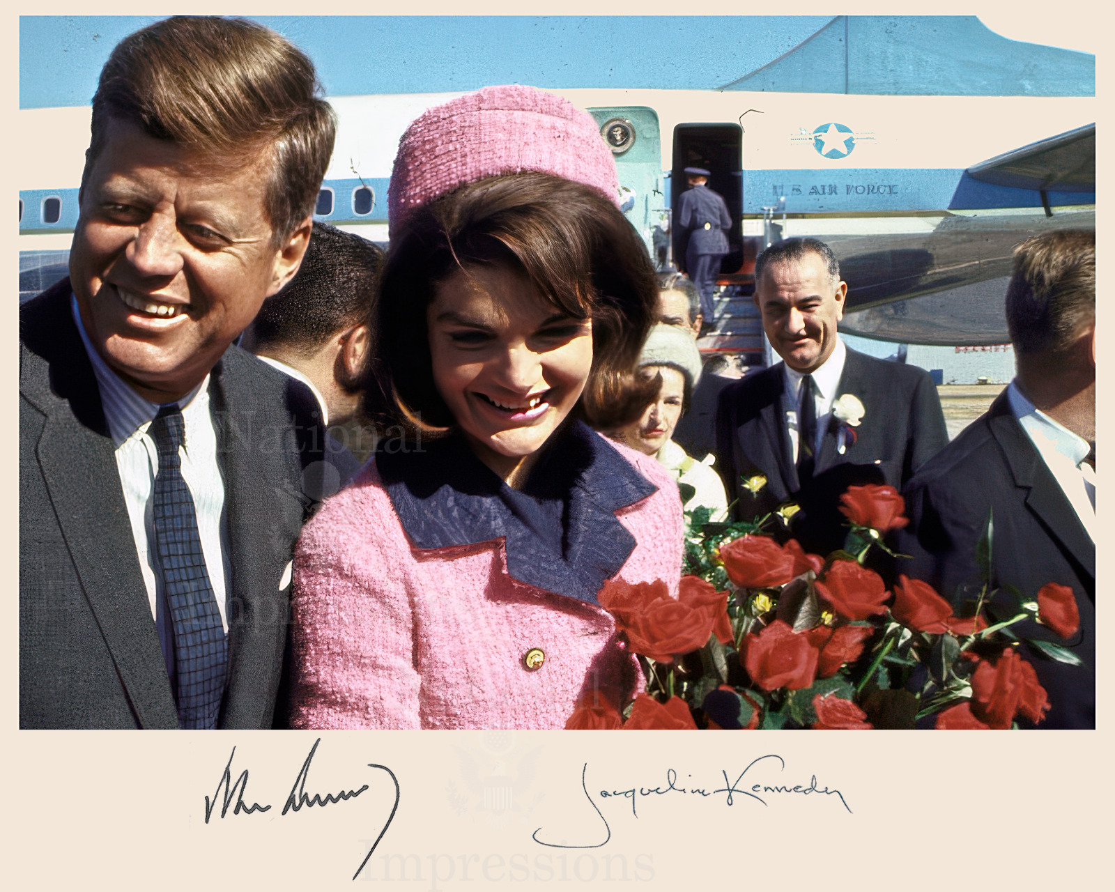 John F Kennedy  Jacqueline Kennedy  11-22-63  Dallas Signed 8x10 Photo REPRINT