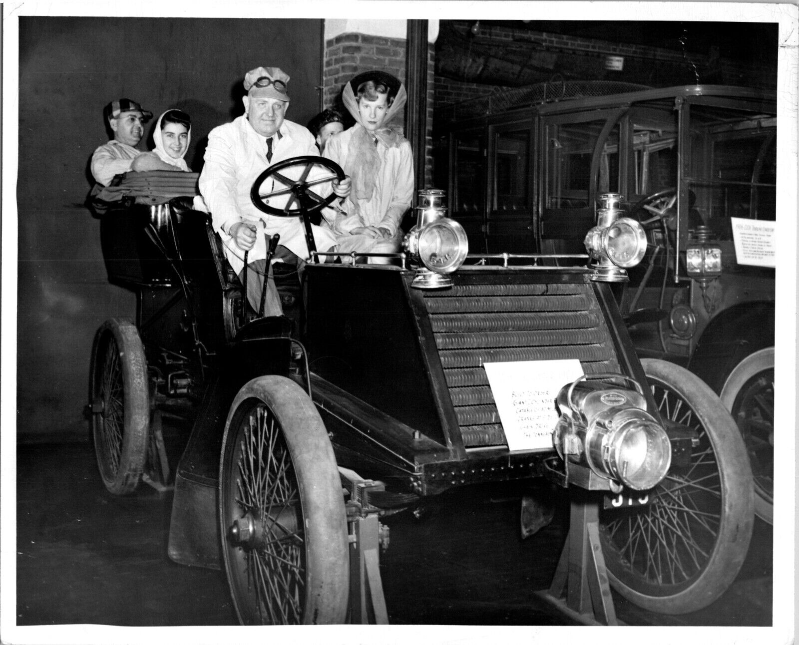 1950 Brookline MA Auto Museum 1901 Winton vintage car 8x10 Press Photo