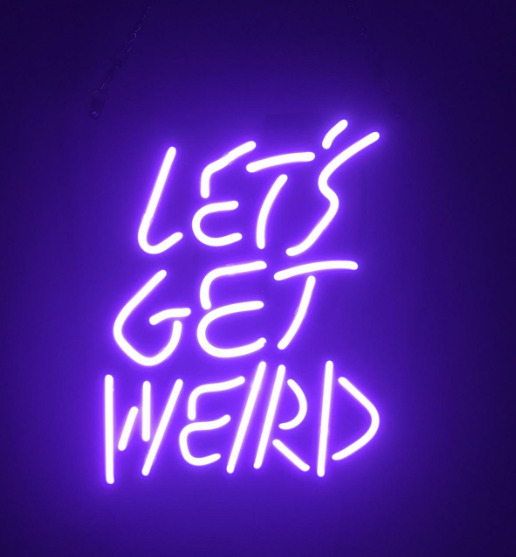 CoCo Let's Get Weird Purple Acrylic Neon Sign 14