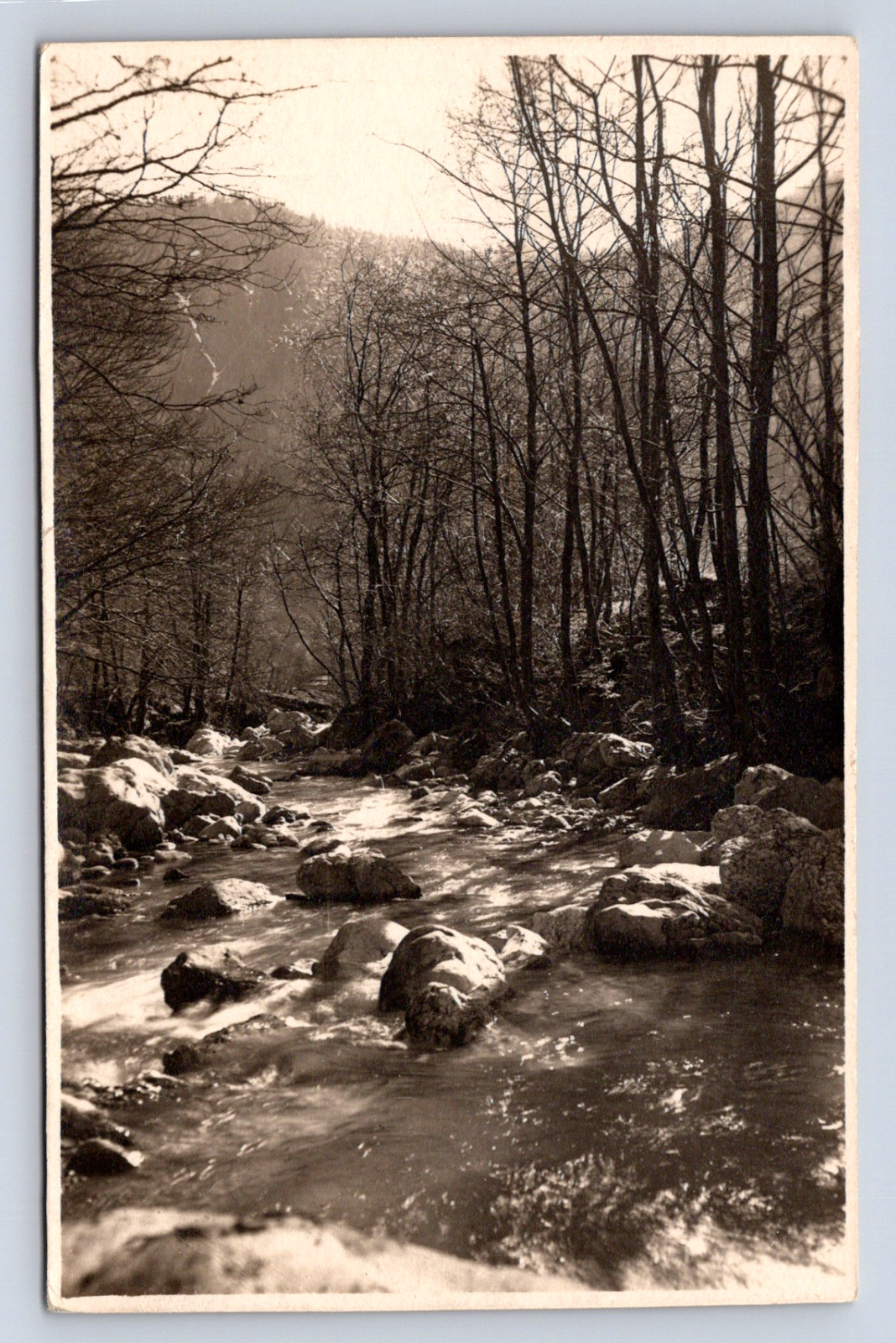 Vintage Postcard Unique Creek Scene Photo Postcard France