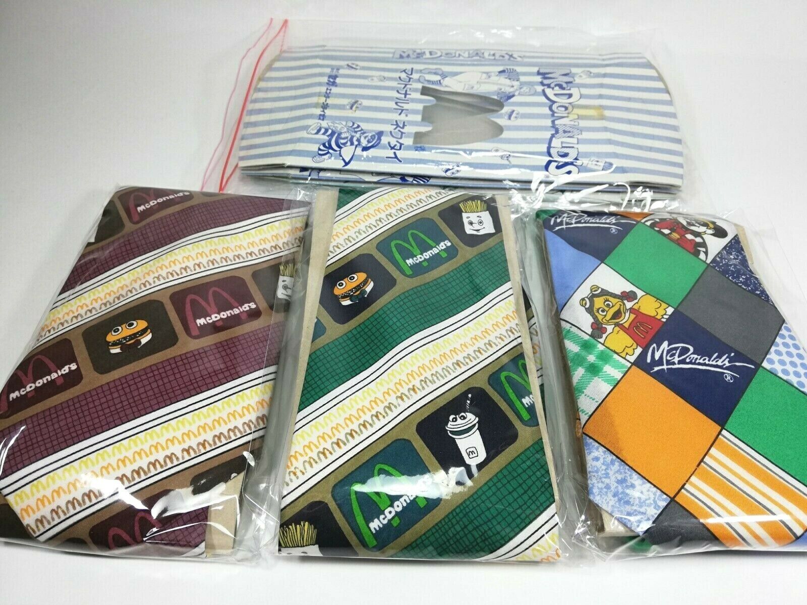 Vintage Mcdonalds neckties - Sega Japan 1995 - Set of 3 
