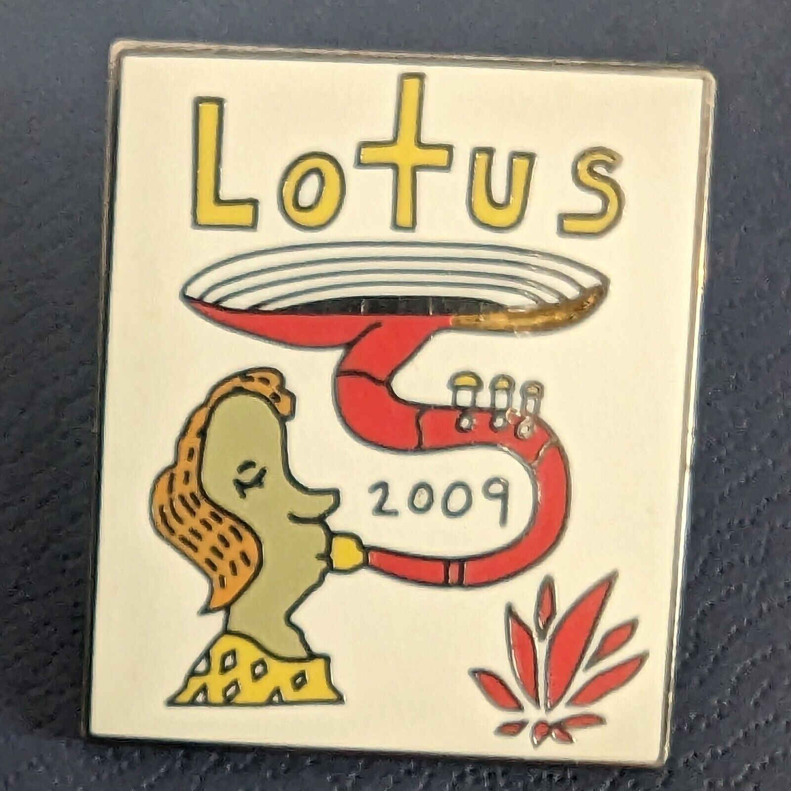 Vintage 2009 Lotus Enamel Lapel/Hat Pin