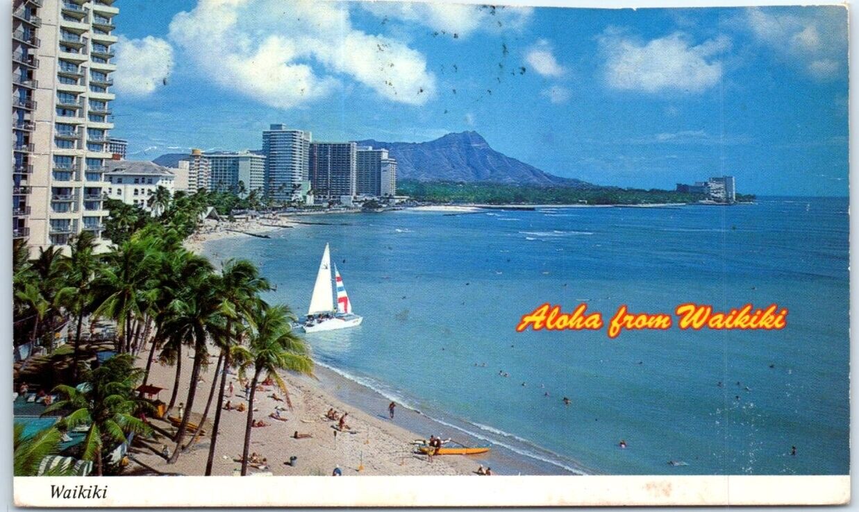 Postcard - Aloha from Waikiki, Hawaii, USA
