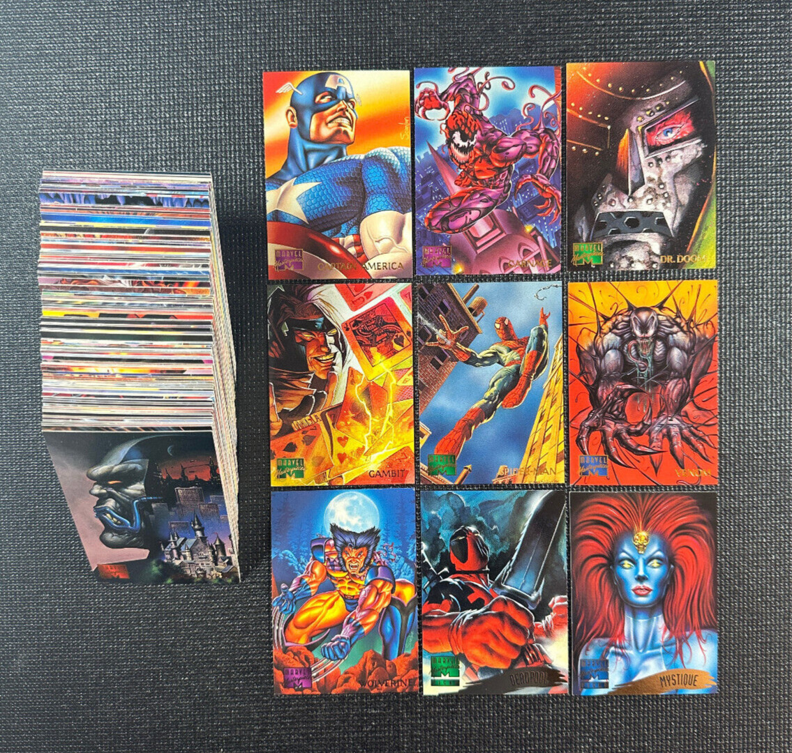 1995 Marvel Masterpieces - Complete 150 Card Base Set