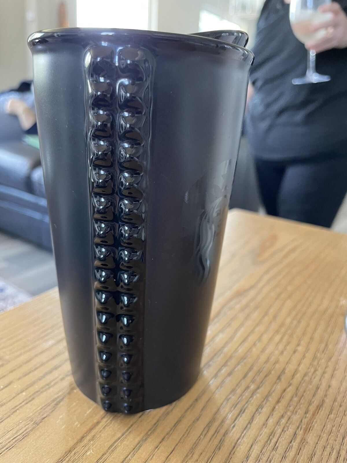 Starbucks 10 fl oz Black Studded Ceramic Tumbler