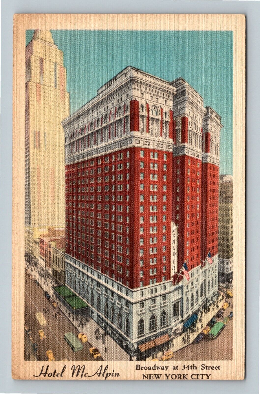 Historic Hotel McAlpin, Herald Square, Antique VintageNew York City Postcard
