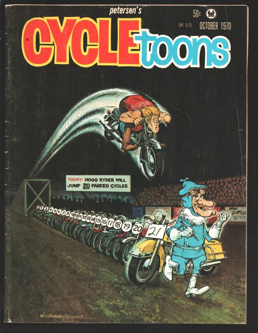 Cycletoons  #17 1970-Petersen-stunt cover-Motorcycle comics-Choppers-race bik...