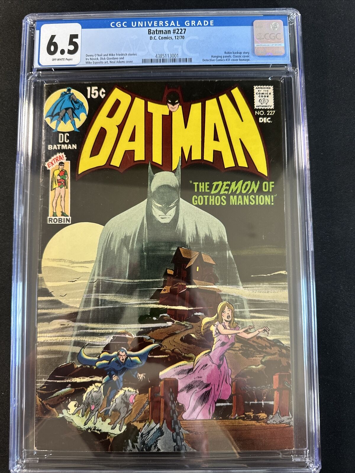 Batman #227 CGC 6.5 Off White Pages Classic Neal Adams Homage Cover Bronze DC