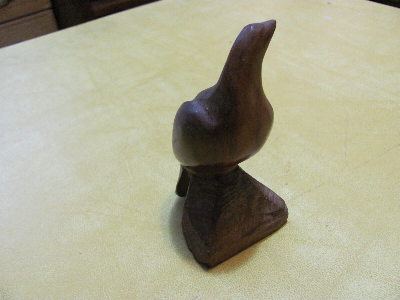 Vintage Ironwood or Walnut Wooden Partridge Hand Carved Figurine. Very Nice