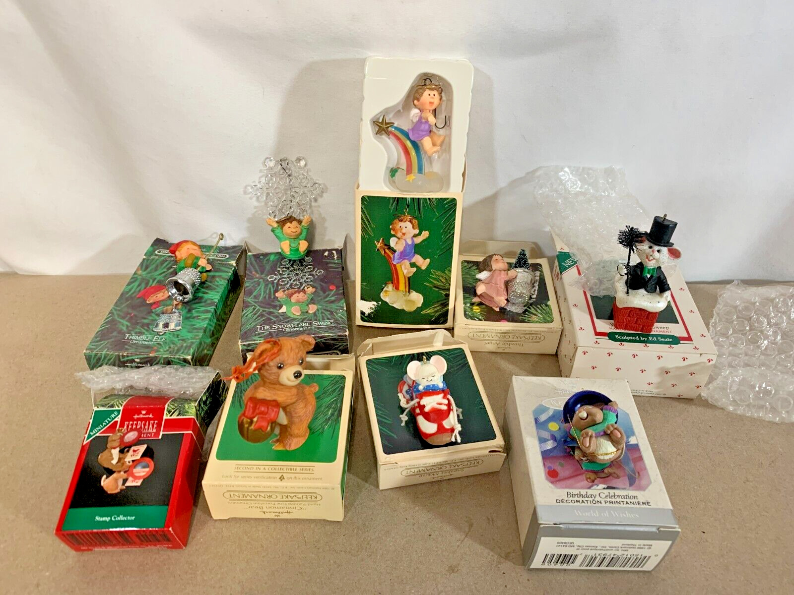 Hallmark Keepsake Vintage Christmas Small Ornament Lot of 9 In Original Boxes