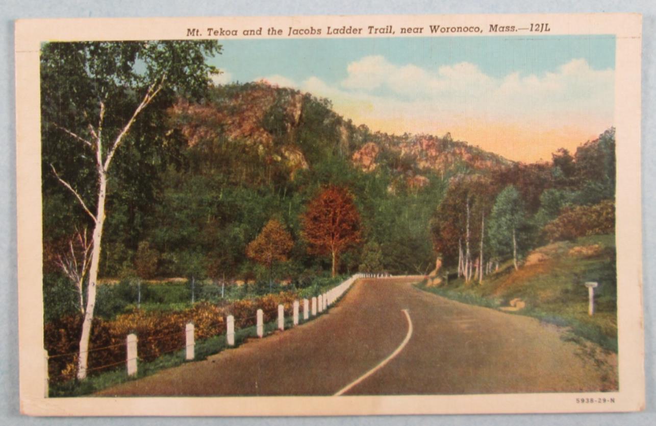 Mt. Tekoa & Jacobs Ladder Near Woronoco, MA Massachusetts Postcard (#4981)