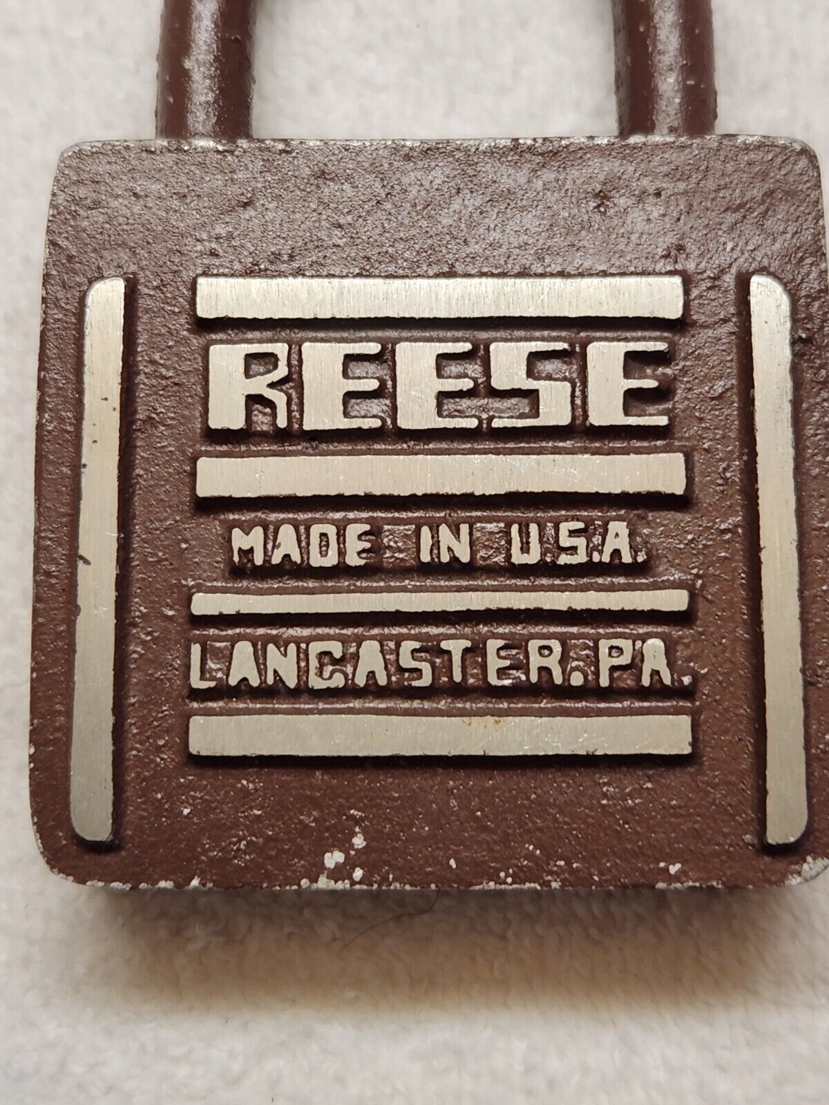 Vintage Padlock Salesman Sample  REESE Ashtray - Lancaster, Pa. - Aluminum