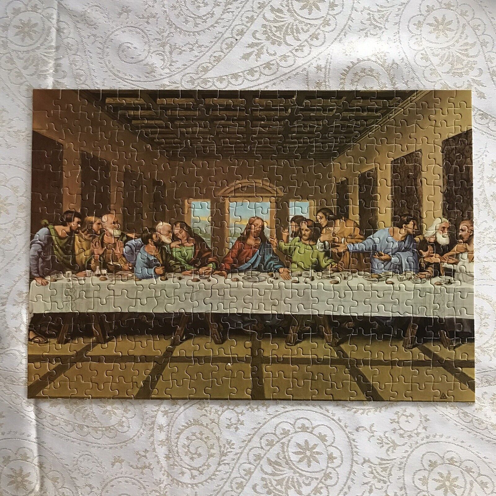 RARE Religious Jigsaw Puzzle The Last Supper 330 pc Jesus & Disciples Complete