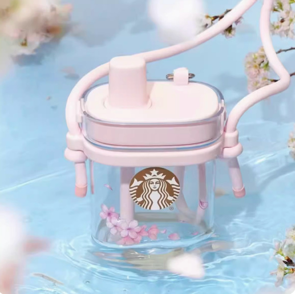Authentic 2024 New Starbucks Spring Pink Sakura Plastic Tumbler 740ml