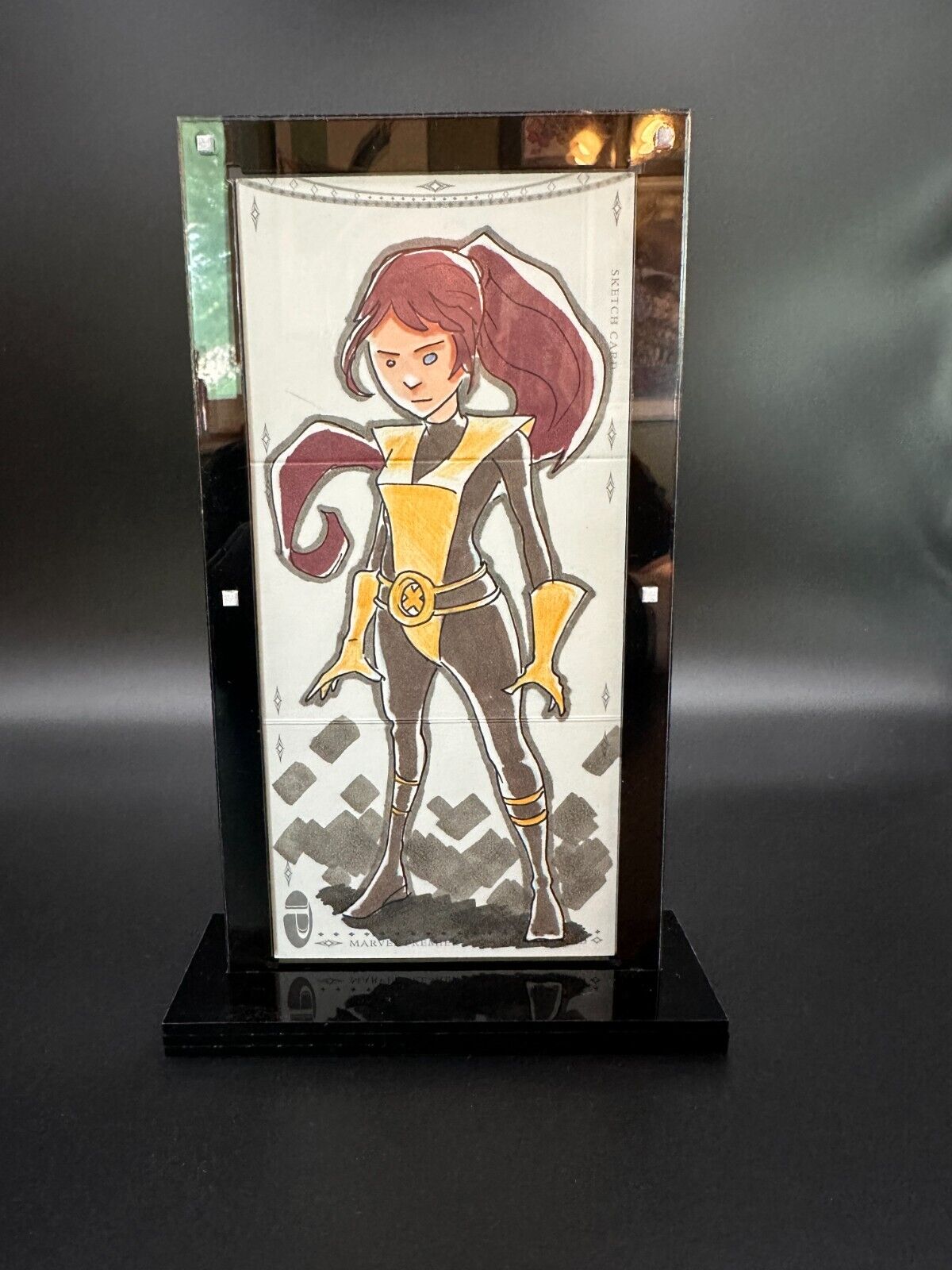 Marvel Magnetic Sketch Booklet Card Holder Display With Stand 3 Panel Black