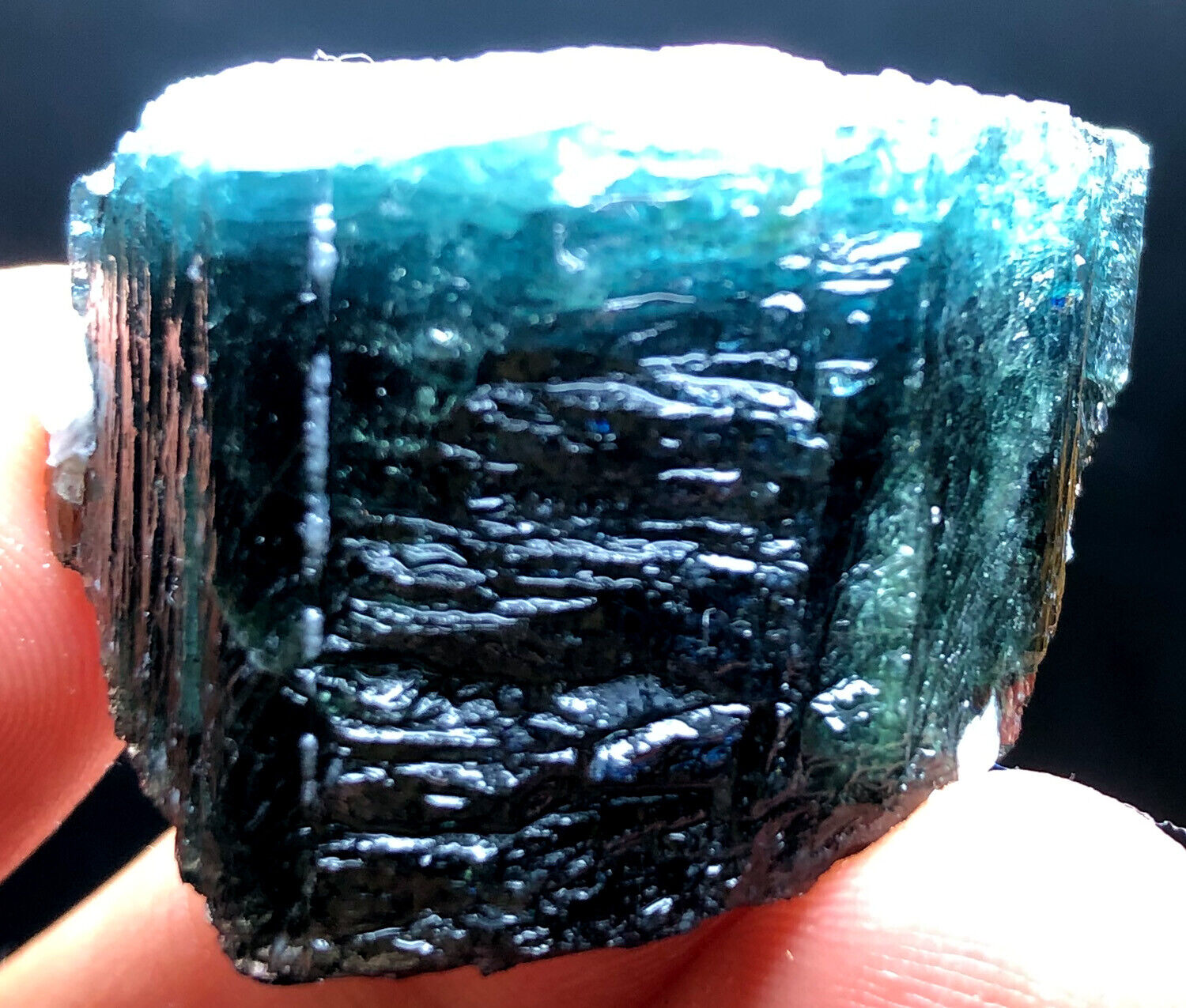 27g Natural Blue Watermelon Color Tourmaline Crystal Rough Stone Specimen C946